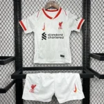Kit Infantil Liverpool 3 Branco Camisa e Short  2024 / 2025