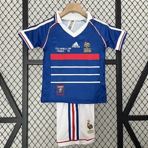 Kit Infantil França 1 Retrô Camisa e Short 1998