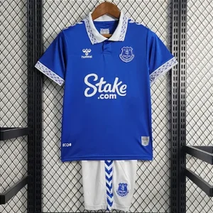 Kit Infantil Everton 1 Azul Camisa e Short  2023 / 2024
