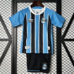 Kit Infantil Grêmio 1 Azul E Preto Camisa e Short 2025 / 2026