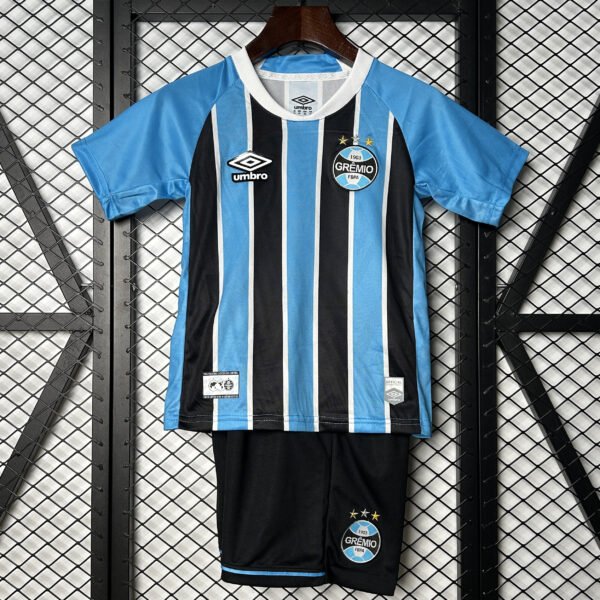 Kit Infantil Grêmio 1 Azul E Preto Camisa e Short 2025 / 2026
