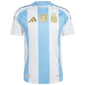 Camisa Argentina 1 Com Patch Campeão do Mundo 2024 / 2025