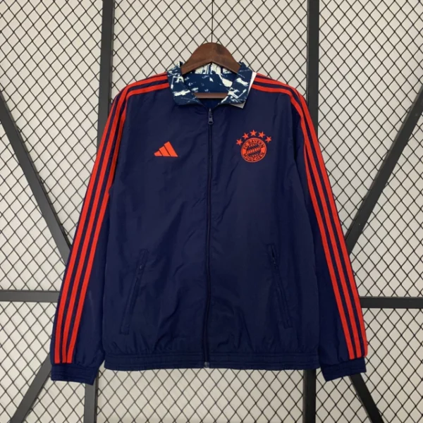 Jaqueta Corta Vento Bayern de Munique 2024 Dupla Face Masculina - Adidas