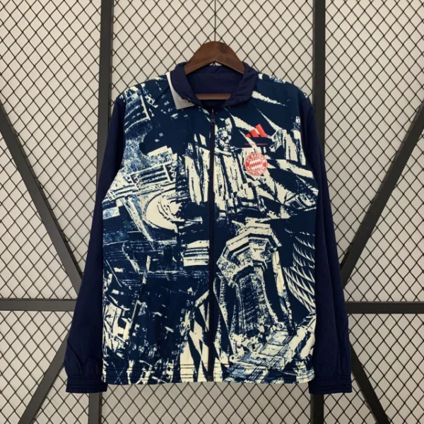 Jaqueta Corta Vento Bayern de Munique 2024 Dupla Face Masculina - Adidas - Imagem 2