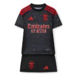 Kit Infantil Benfica 2 Preto Camisa e Short 2024 / 2025