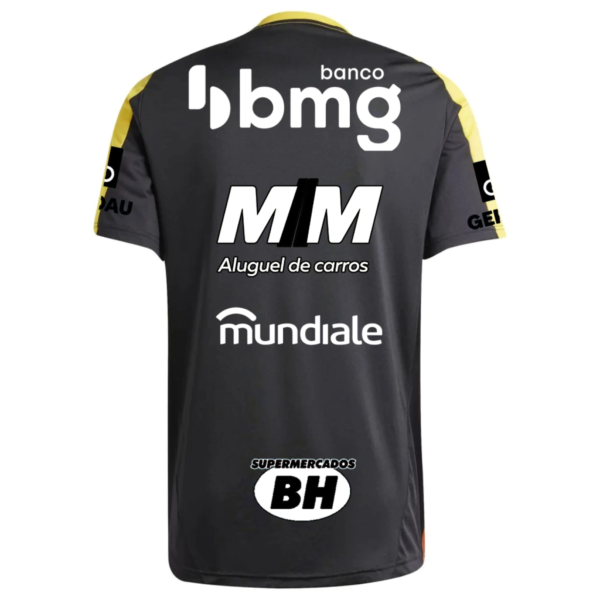 Camisa Atlético-MG Treino Preta Com Todos Patrocínios Torcedor Masculina 2025 / 2026 - Imagem 2