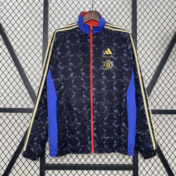 Jaqueta Corta Vento Manchester United 2024 Dupla Face Masculina - Adidas