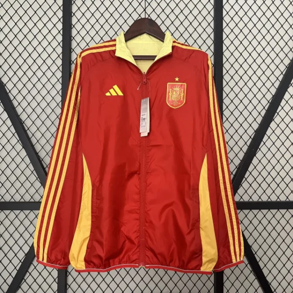 Jaqueta Corta Vento Espanha 2024 Dupla Face Masculina - Adidas