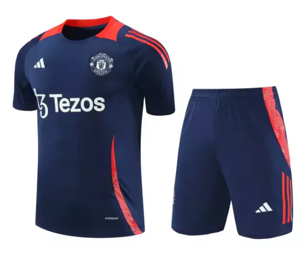Kit Conjunto Treino Manchester United Camisa + Short 2024 / 2025 - Masculino - Adidas