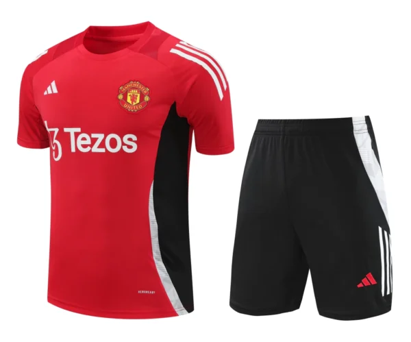 Kit Conjunto Treino Manchester United Camisa + Short 2024 / 2025 - Masculino - Adidas