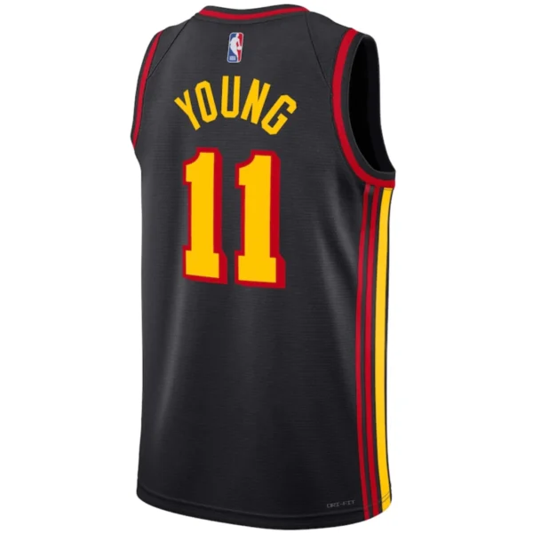 Regata NBA Atlanta Hawks City Edition Swingman Jersey Preta Trae Young 11 - Image 2