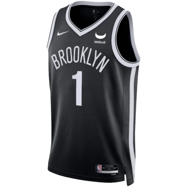 Regata NBA Brooklyn Nets Edition Swingman Jersey preta Bridges 1