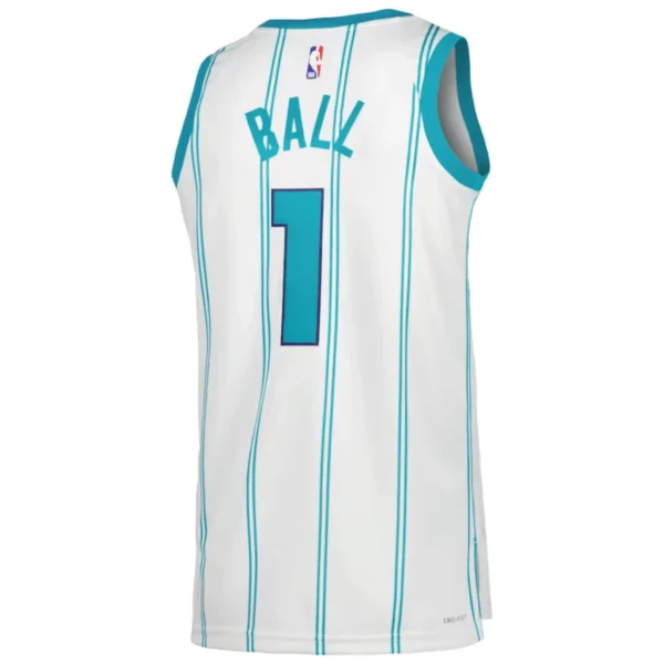 Regata NBA Charlotte Hornets Edition Swingman Jersey Branca Ball 1 - Imagem 2