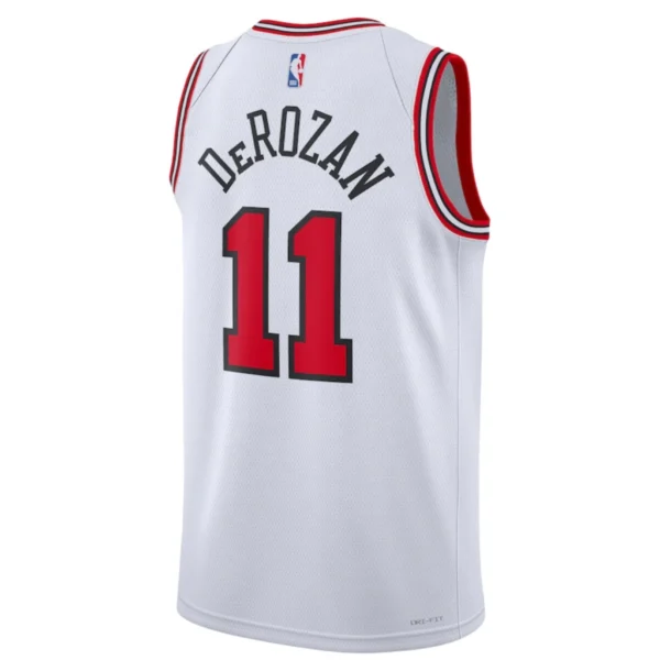 Regata NBA Chicago Bulls Edition Swingman Jersey Branca DeRozan 11 - Image 2