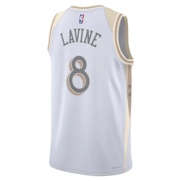 Regata NBA Chicago Bulls City Edition 2024 / 2025 Swingman Jersey Branca Lavine 8 - Imagem 2