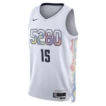Regata NBA Denver Nuggets City Edition 2024 / 2025 Swingman Jersey Branca Jokic 15