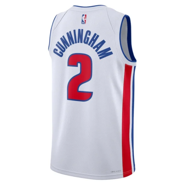 Regata NBA Detroit Pistons Edition Swingman Jersey Branca Cunningham 2 - Image 2