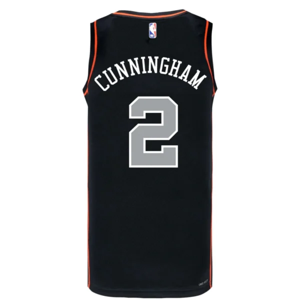 Regata NBA Detroit Pistons Edition Swingman Jersey Preta Cunningham 2 - Image 2