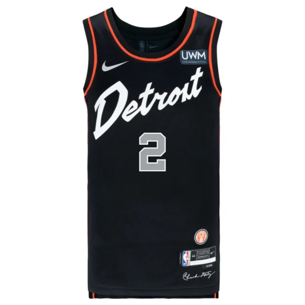 Regata NBA Detroit Pistons Edition Swingman Jersey Preta Cunningham 2