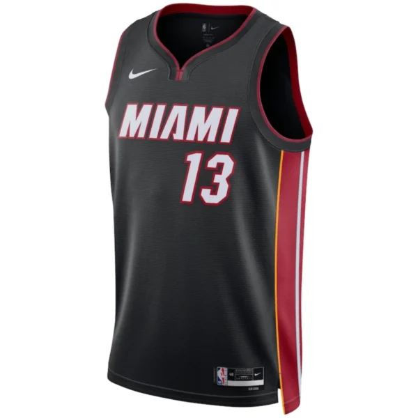 Regata NBA Miami Heat Edition Swingman Jersey Preta Adebayo 13