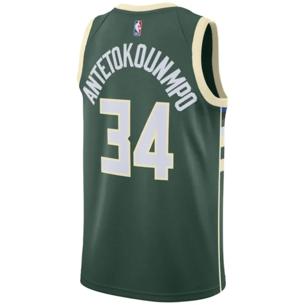 Regata NBA Milwaukee Bucks Edition Swingman Jersey Verde Antetokounmpo 34 - Imagem 2