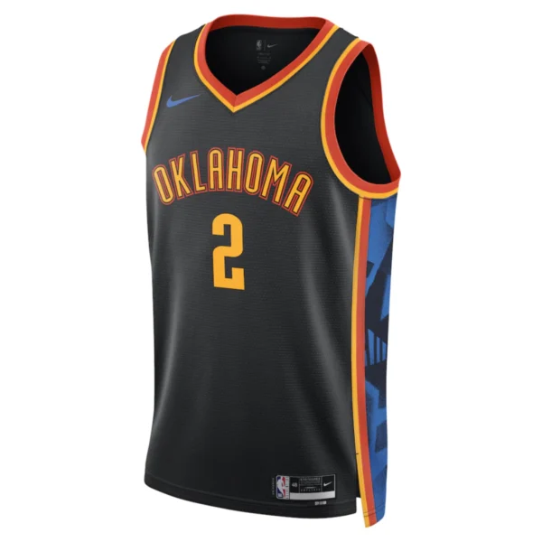 Regata NBA Oklahoma City Thunder City Edition 2024 / 2025 Swingman Jersey Preto Gilgeous-Alexander 2