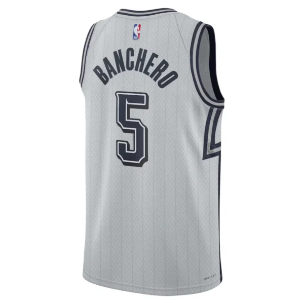 Regata NBA Orlando Magic City Edition 2024 / 2025 Swingman Jersey Cinza Banchero 5 - Image 2
