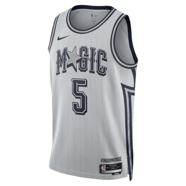 Regata NBA Orlando Magic City Edition 2024 / 2025 Swingman Jersey Cinza Banchero 5