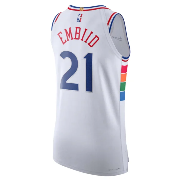 Regata NBA Philadelphia 76ers City Edition 24/25 Swingman Jersey Branca Joel Embiid 21 - Image 2