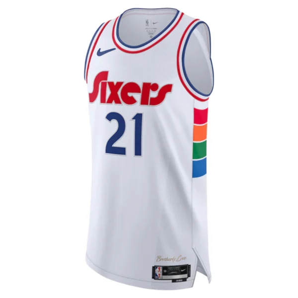 Regata NBA Philadelphia 76ers City Edition 24/25 Swingman Jersey Branca Joel Embiid 21