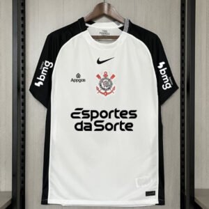 Camisa Corinthians 1 Com Todos Patrocínios Torcedor Masculina 2025 / 2026